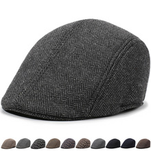 跨境中老年贝雷帽男士鸭舌帽批发欧美前进帽秋冬季帽子男鸭舌帽子