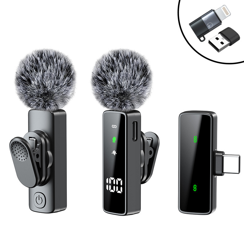 Cross-Border Hot-Selling Magnetic Wireless Lavalier Microphone Q3 with Digital Display, Bluetooth Live Streaming, Smart Noise Reduction Lavalier Mic Cross-Border Hot-Selling Magnetic Wireless Lavalier Microphone Q3 with Digital Display, Bluetooth Live Streaming, Smart Noise Reduction Lavalier Mic