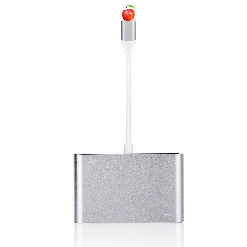 Конвертер для iPhone: Lightning на HDMI + VGA, адаптер Lightning → VGA для вывода HD