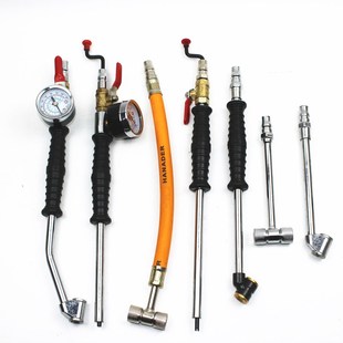 Tire Quick Inflation Rod Inflation Head Tire Inflation Tool Trolley with Meter Tire Quick Inflation Rod