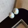 好看波点彩色拉丝耳钉