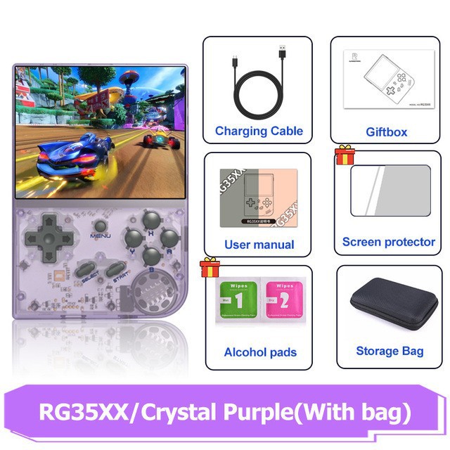 RG35XX Consola de juegos 2024 GBA Pocket Lunx Ajo PSP Arcade Game Box Pocket Consola de juegos