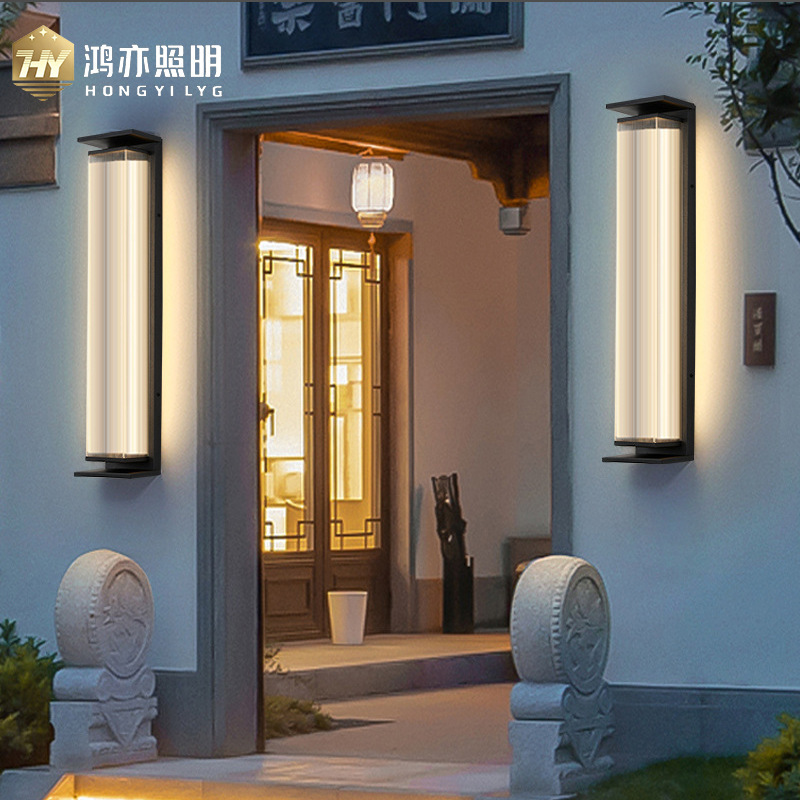 Outdoor Wall Lamp Waterproof Courtyard Door Head Wall Lamp Villa Outdoor Balcony Minimalist Long Wall Lamp Door Exterior Wall Lamp