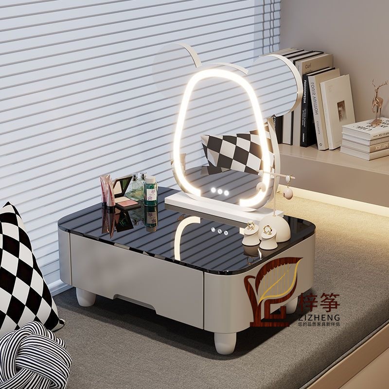 Multifunctional Ins High-End Accessible Luxury Storage Cabinet Integrated Bedroom Bay Window Makeup Mini Desktop Dresser Home