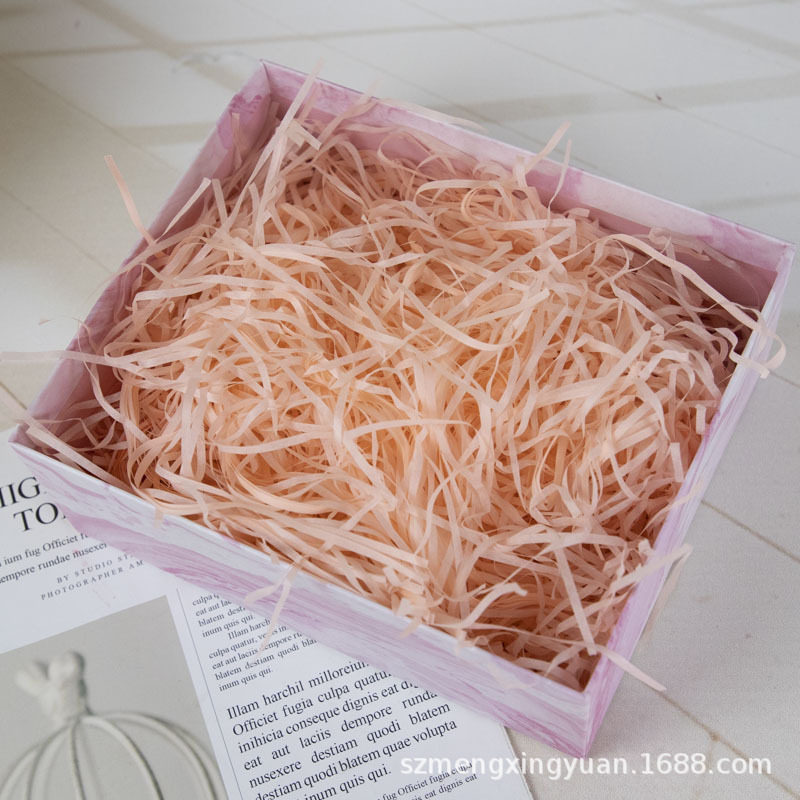 Boda caja de dulces de cumpleaños qixi regalo de San Valentín caja de regalo de la decoración de la viruta de seda de papel rallado de relleno de la image 12