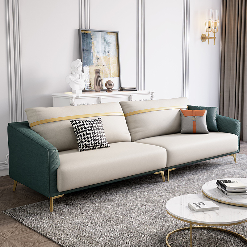 免洗科技布小户型网红款意式极简轻奢客厅三人四人乳胶布艺沙发