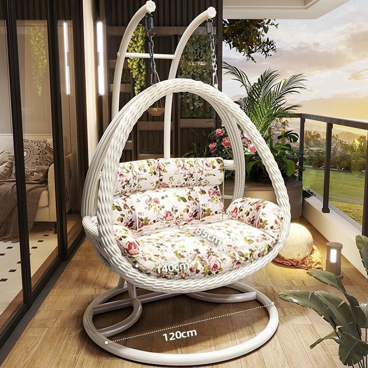 Cestas de suspensión al aire libre casera swing nido de pájaros silla de caña silla de patio doble mecedora hamaca interior balcón silla perezosa