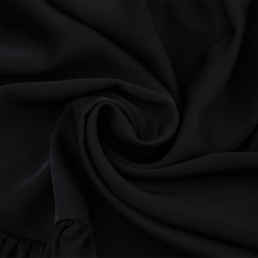 vestido de tubo de sirena de cintura plisada de manga larga de color sólido NSSQS124511
