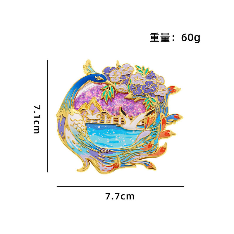 雲南文化クリエイティブ流砂金属冷蔵庫マグネット強力吸引昆明インターネット有名人チェックインアトラクション観光名所お土産|undefined