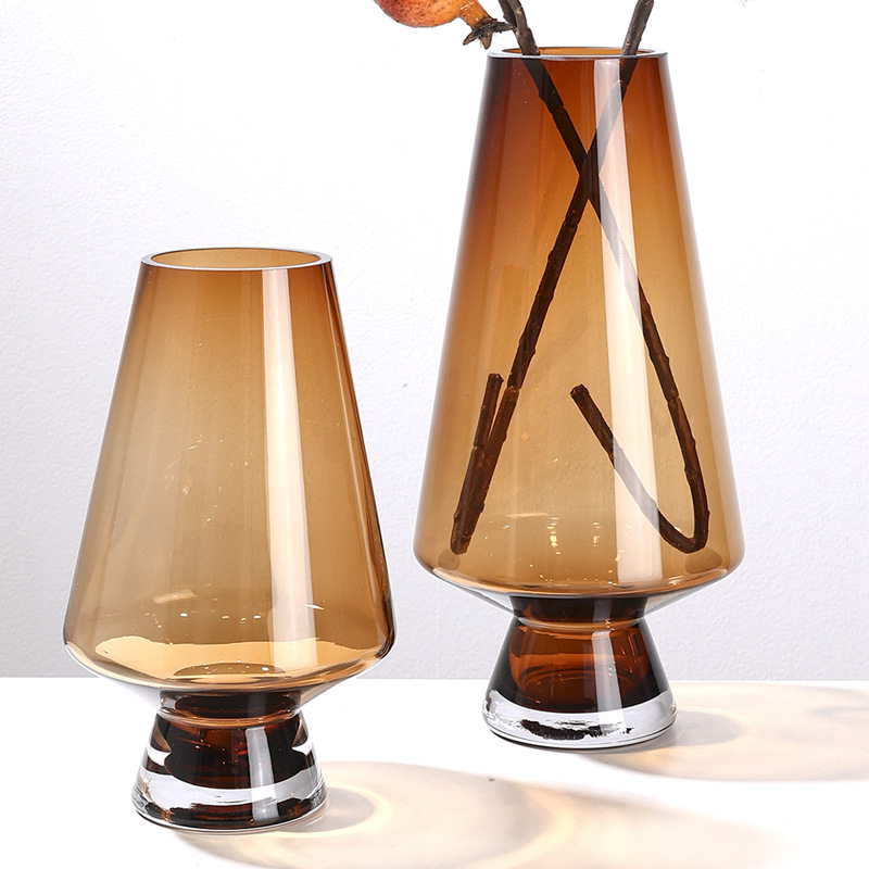 Florero de color de alta gama de lujo ligero, plato de fruta, combinación de color incorrecto, habitación modelo, decoración de mesa, decoración de flores, joyería de sala de exposición de invitados