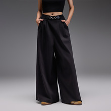 拓谷2025秋季新款高级感休闲阔腿女裤通勤气质西装女裤拖地大甩裤