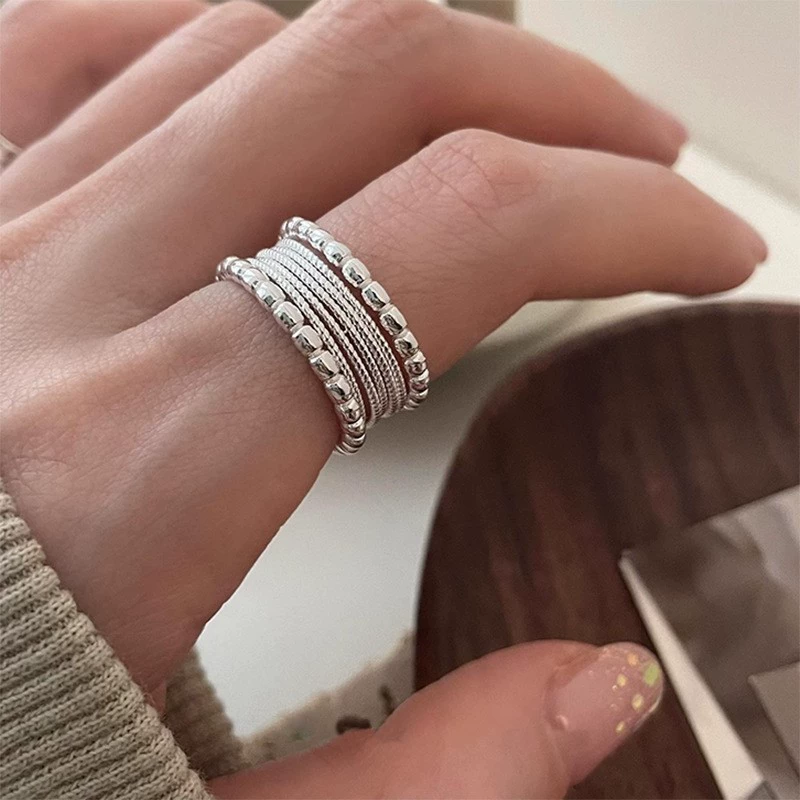 Accessory, nail decoration, small design ring, elastic strap, high-quality style, simple and elegant design