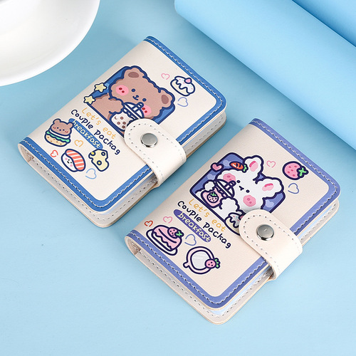 Card bag ultra-thin cartoon new multi-card slot anti-degaussing large capacity creative fashion compact card women's high-end