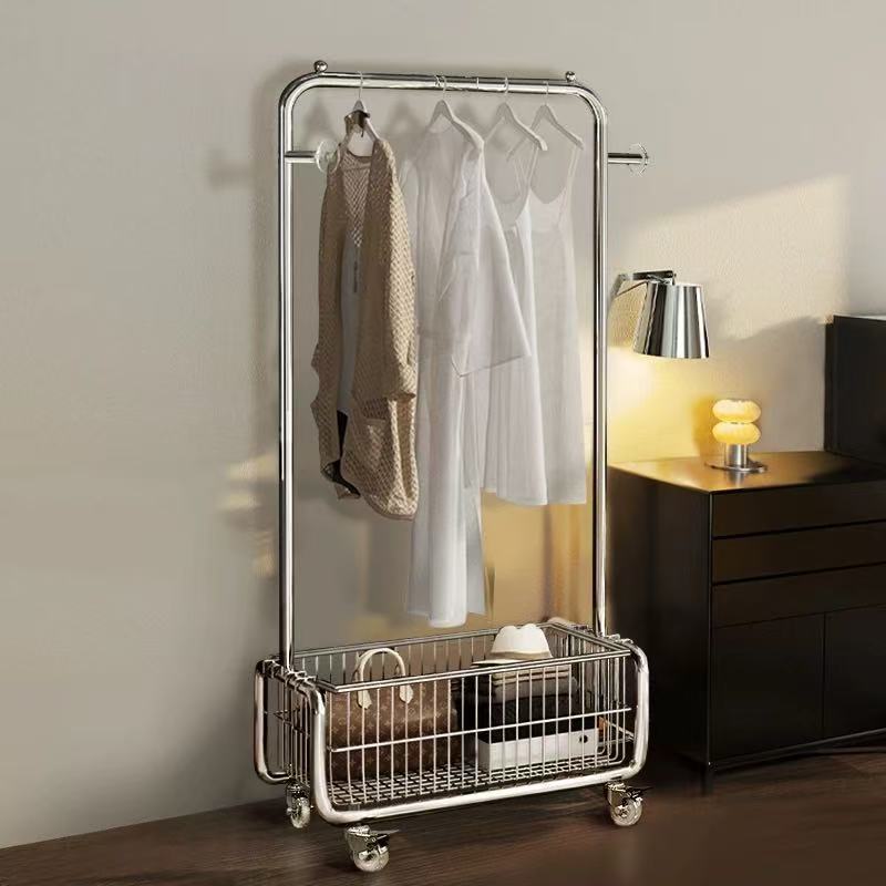 Household Floor-Standing Coat Rack Bedroom Multi-Functional Removable Storage Clothes Rack Light Luxury Style Clothing Store Display Rack Wholesale