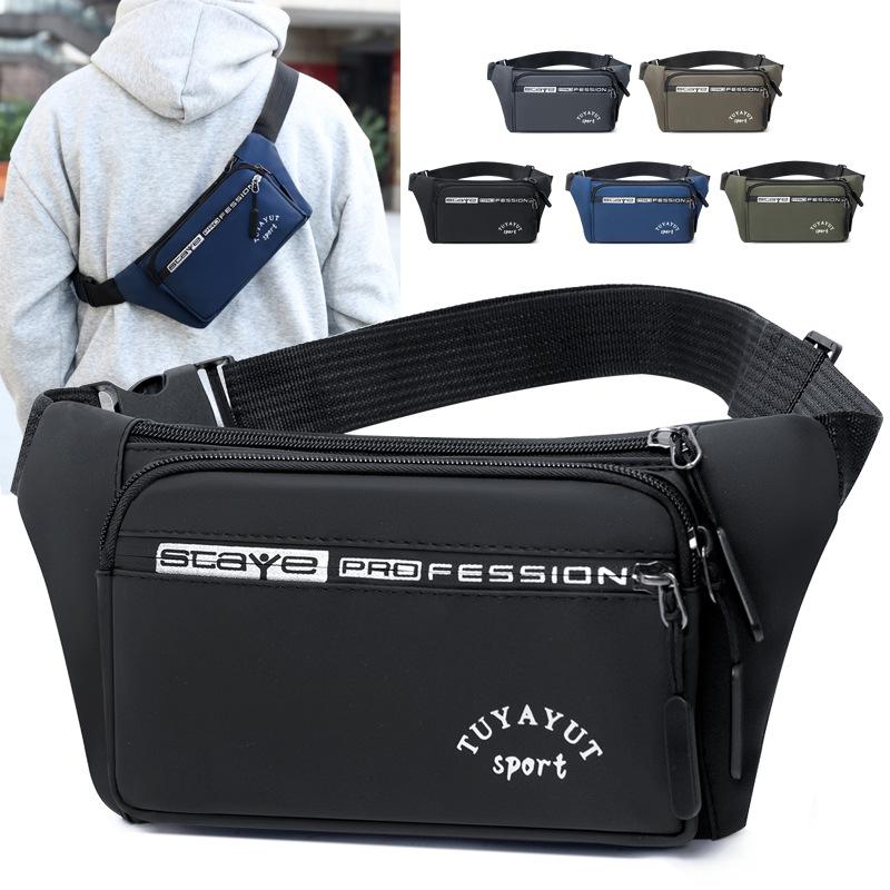 Nuevo bolso de pecho para deportes al aire libre multifuncional bolso de mensajero de un solo hombro de moda de viaje simple fuera Riñonera de teléfono móvil portátil