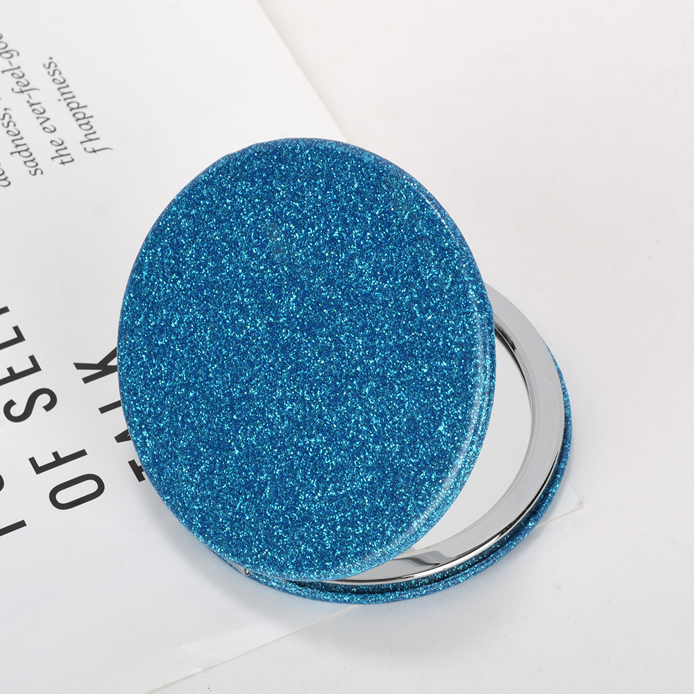 Espejo pequeño de amor de alto valor con mini dormitorio de estudiante espejo plegable de doble cara espejo de maquillaje portátil redondo