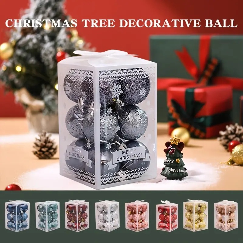 4cm BOLA DE Navidad irrompible brillante árbol de Navidad bola decoración color puro viento para la decoración del banquete de boda de vacaciones