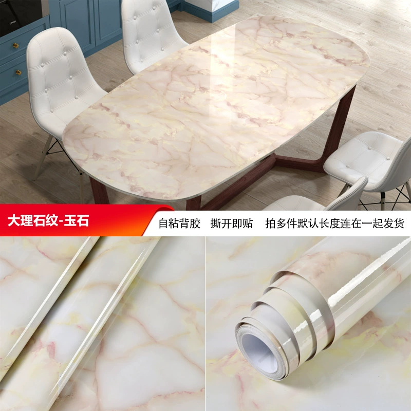 Self-adhesive Marble Vinyl Sticker Roll, Waterproof & Heat‑Resistant, Widths 40–120 cm