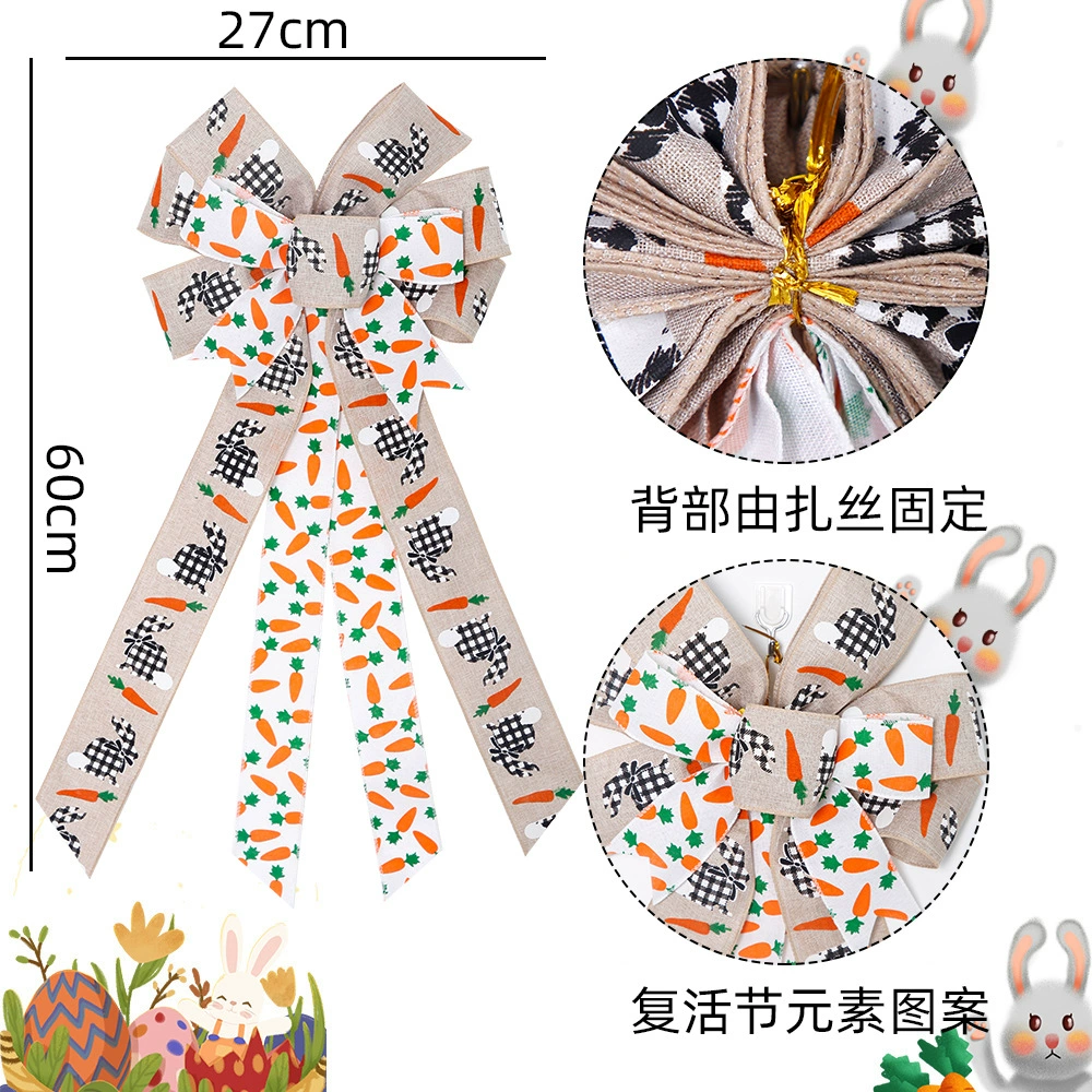 Decorations, carrot rabbit, layout with bow, for import, new collection