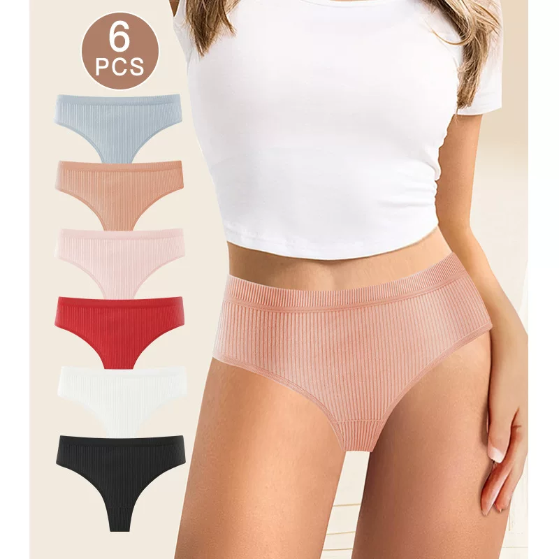 Новый стиль внешнеторговой торговли женские сексуальные thong без следа американские niedrого талия полосатые девочки чистый хлопок стринги