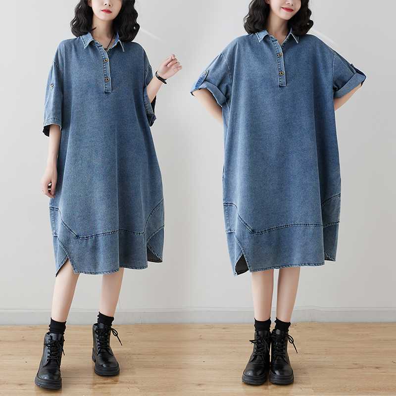  夏  M-2XL 大きいサイズ ワンピース