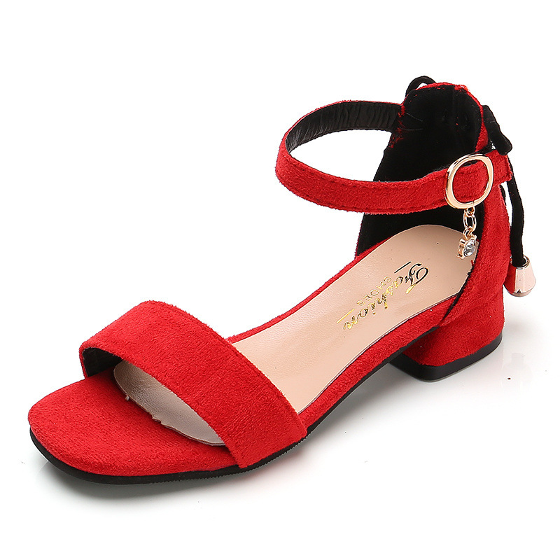 Sandalias para niñas 2025 nuevos zapatos de princesa para niños grandes de verano pequeños zapatos de princesa cómodos de tacón alto sandalias para niños