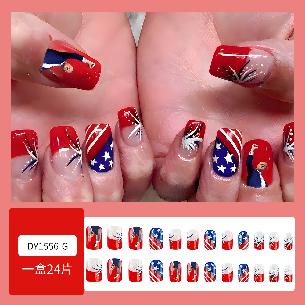 Puntas de uñas postizas de estilo europeo y americano, piezas de uñas desmontables de longitud media, uñas usables, puntas de uñas puras y elegantes.