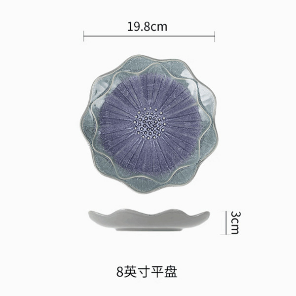 欧式陶瓷餐盘釉下彩手绘盘子家用菜盘沙拉盘创意水果盘牛排盘平盘|undefined