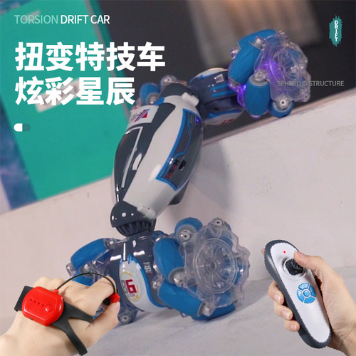 Cross-border Amazon gesture sensor deformation remote control car four-wheel drive off-road driver controlled twist car boy toy car