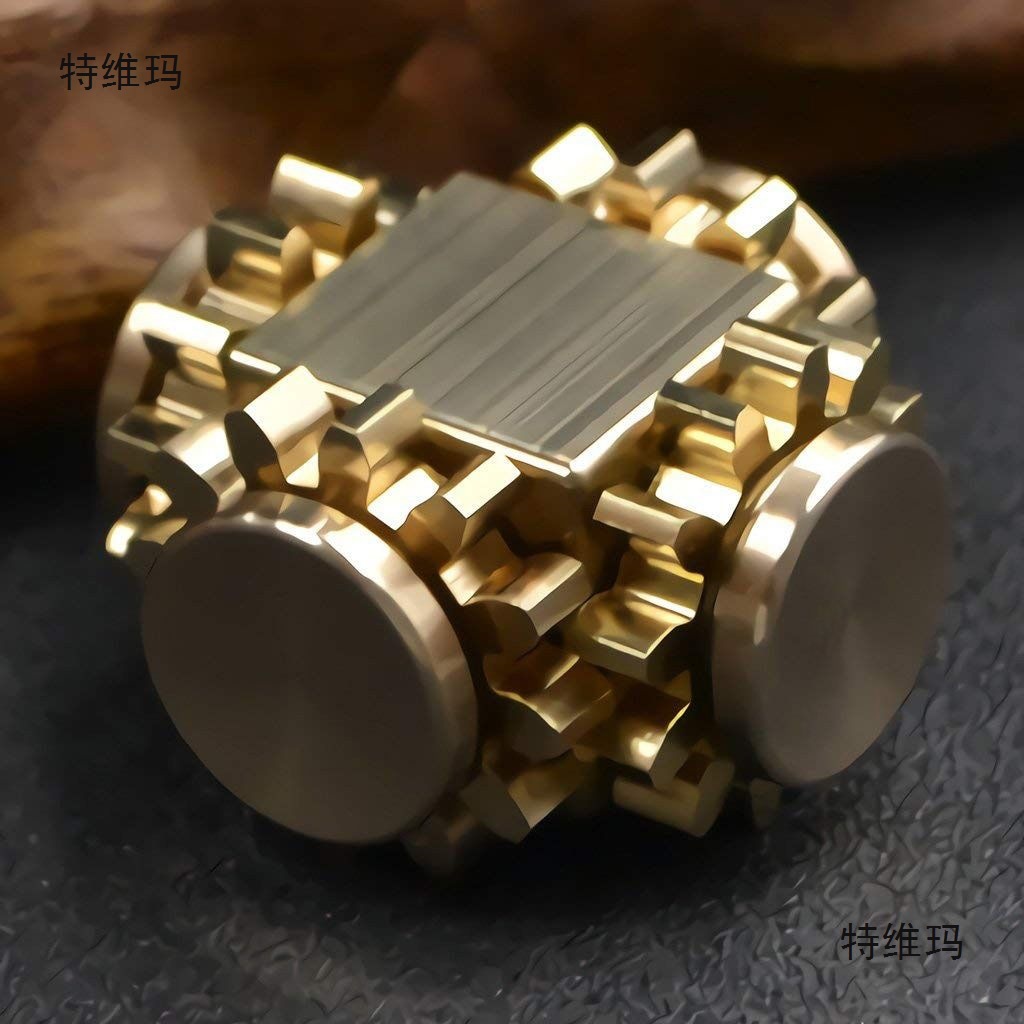 Copper spinning top for finger