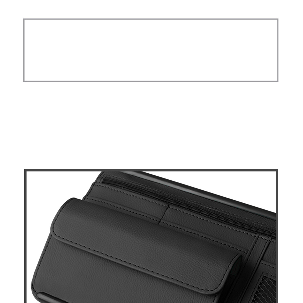 Car Sunshade Glasses Case, Document Receipt Holder, Car Rubber Frame Zipper, Multi-functional Card Bag Cosmetics Bag