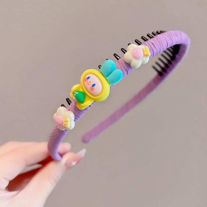 Dibujos animados para Niños diadema antideslizante diadema niña Niña Accesorios para el cabello femenino roto acabado artefacto pelo del bebé presionando horquilla