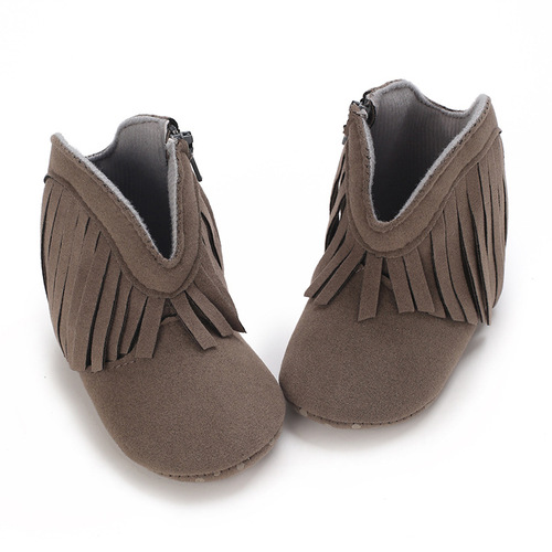 Fashion 0-1 year baby shoes with tassel decoration, for girls, baby boots, learning to walk shoes, baby shoes