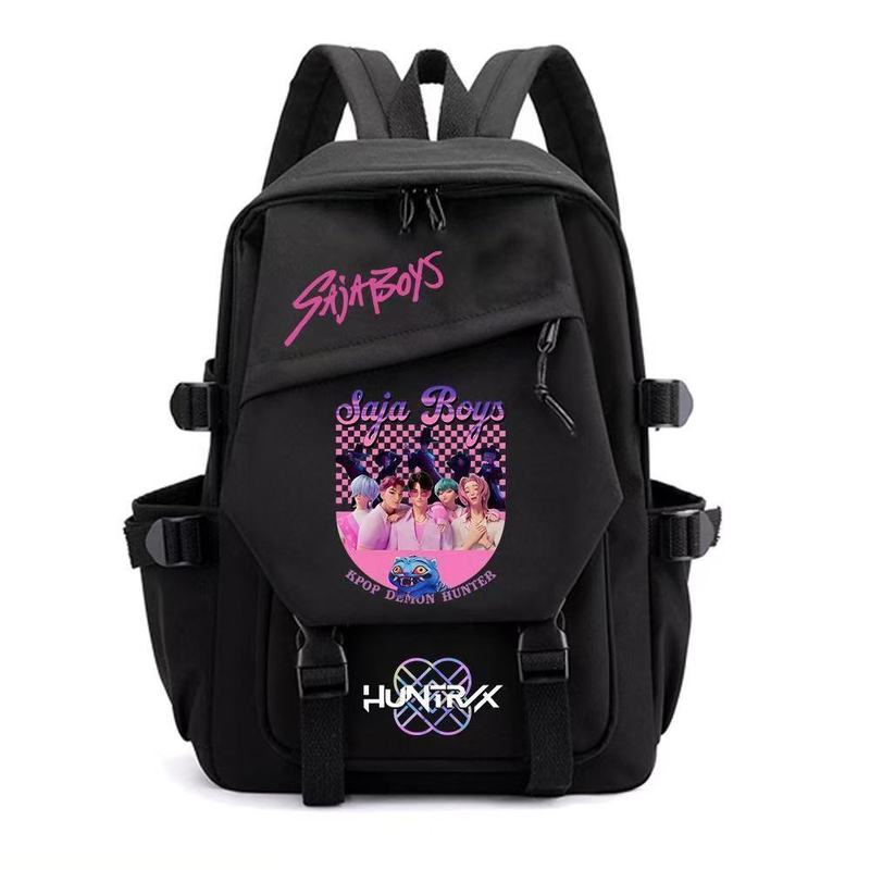 KPOP猎魔女团电影周边印花周边印花周边双肩背包青少年学生书包|undefined