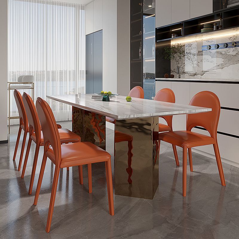 silla de comedor de estilo crema estilo minimalista mesa de comedor de hotel taburete de respaldo de diseño modelo silla de cuero de silla