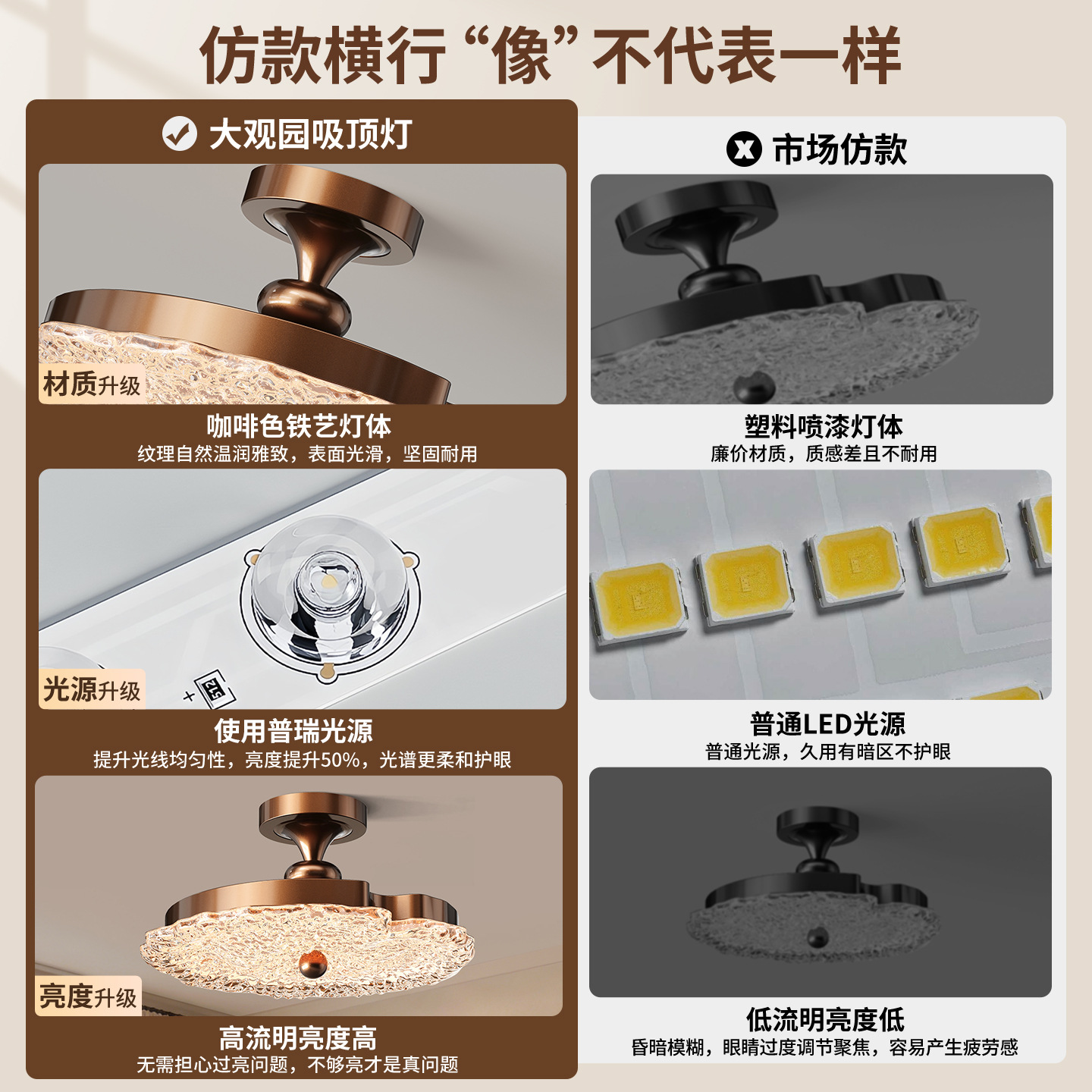 Lámpara de techo de dormitorio medieval francesa de espectro completo 2026 joven lujo creativo estudio Zhongshan lámpara 412L