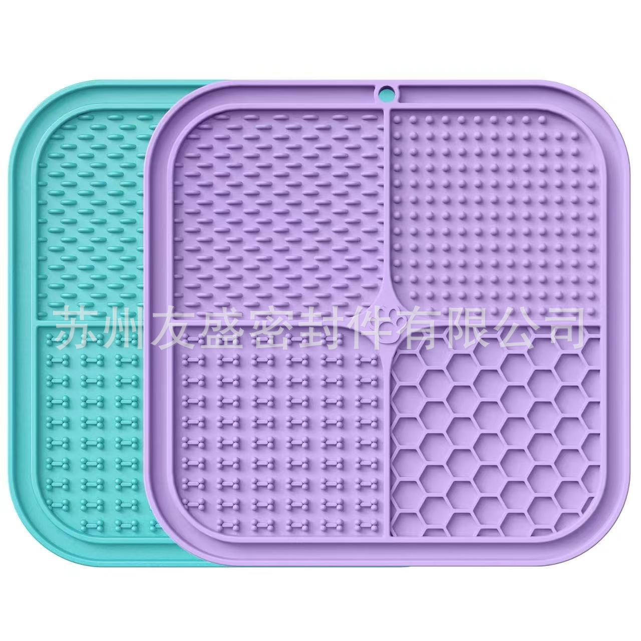 Fábrica al por mayor nuevo de silicona mascota lamiendo estera de silicona ventosa estera de comida lenta perro anti-estrangulamiento estera de comida lenta de silicona