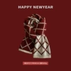 With diamond pattern, double-sided, red, french style