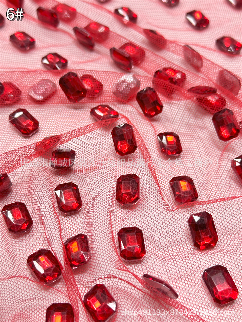 Fabricante al por mayor de la industria pesada de vidrio taladro de tela de taladro en caliente Europa y América transfronteriza vestido de noche tela de vestido image 11