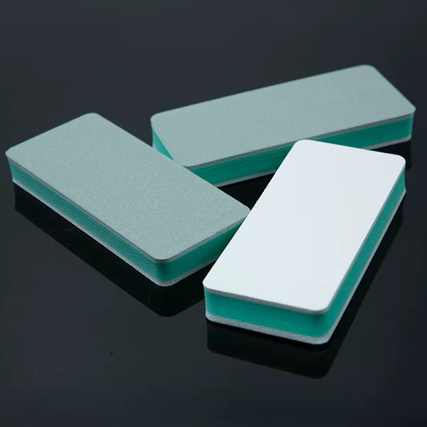 Factory Direct Sales Green and White Double-Sided Polishing Board Toy Tool Manicure Walnut Polishing Block Literary Play Polishing