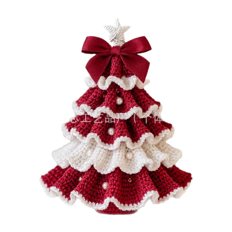 跨境DIY Crochet Christmas Tree Kit 手工DIY钩针圣诞树套件装|undefined