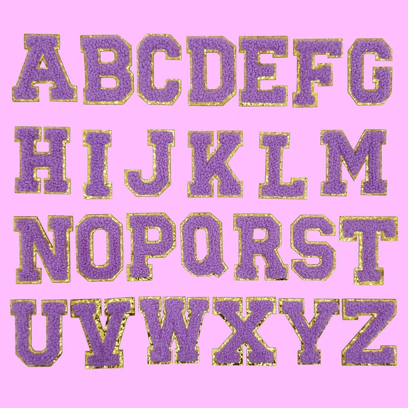 Amazonクロスボーダー専用の刺繍文字布ステッカー、衣類装飾アクセサリー、グリッターゴールドエッジ刺繍布ステッカー、アイロン|undefined