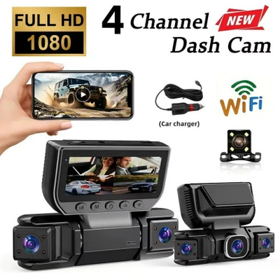 3inch Four-Channel High-Definition Dash Cam: Driving recorder