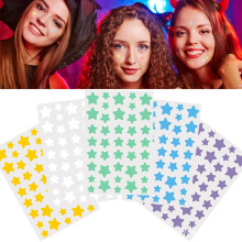 跨境五角星痘痘贴40粒异形星星贴镭射贴遮瑕覆盖贴片彩色PE批发