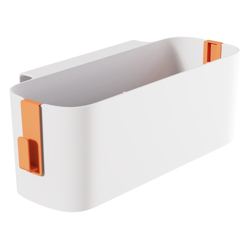 Punch-free cocina cesta colgante dormitorio de noche cesta colgante de noche de almacenamiento rack de escritorio con caja de almacenamiento de gancho