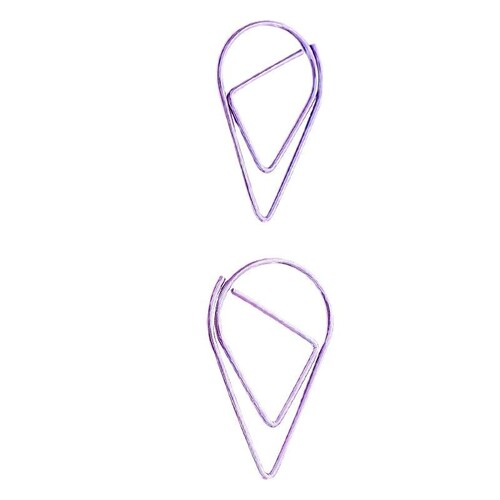 Water drop paper clip simple creative paper clip metal bookmark paper clip special-shaped paper clip office supplies stationery
