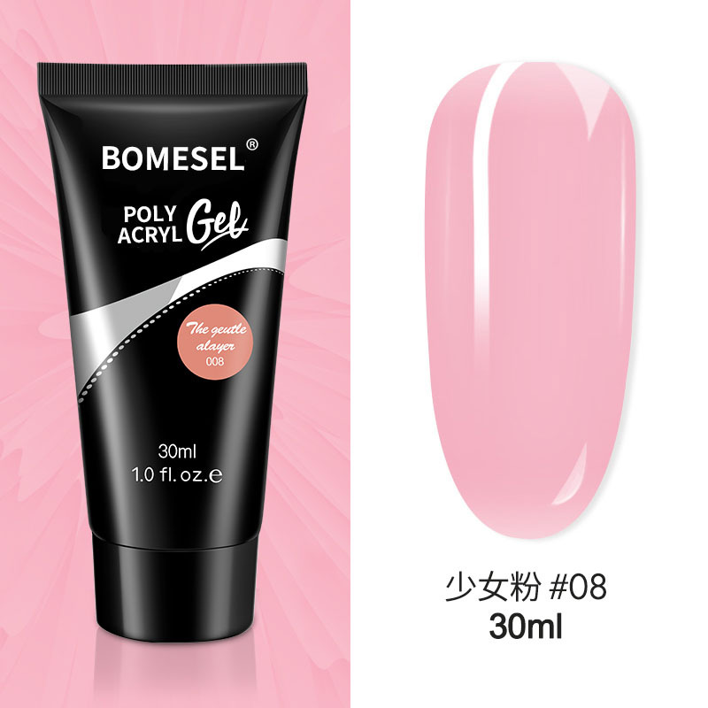 Explosión de uñas de color desnudo de cristal extensión de uñas sin papel modelo de extensión rápida 15ML 30ML