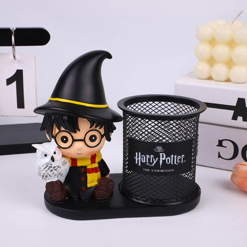 ハリー・ポッター創意筆立てデスクトップ文房具収納周辺金属レトロ置物入学シーズン誕生日プレゼント|undefined