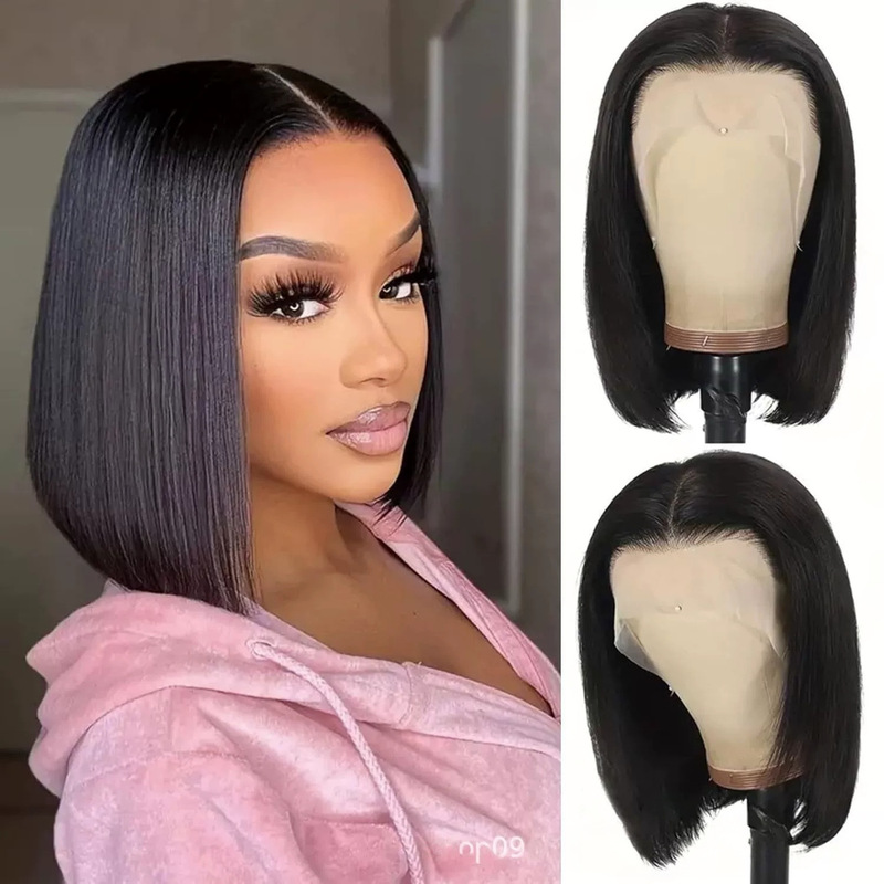 13*4 front lace human hair wig, long straight bob short hair wig 13*4 front lace human hair wig, long straight bob short hair wig