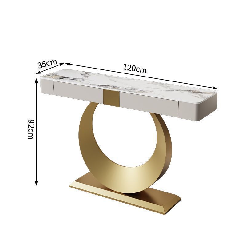 Ледяная нефритовая каменная плита (120*35*92), легкая роскошная золотая основная рама
